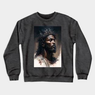 Black Christ African American Jesus Art Crewneck Sweatshirt